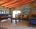 The fireplace in Zygardele Apartment